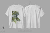 تیشرت سفید طرح دار شاخه نخل، تزئینی اثر دبورا رِوِل | immage.ir