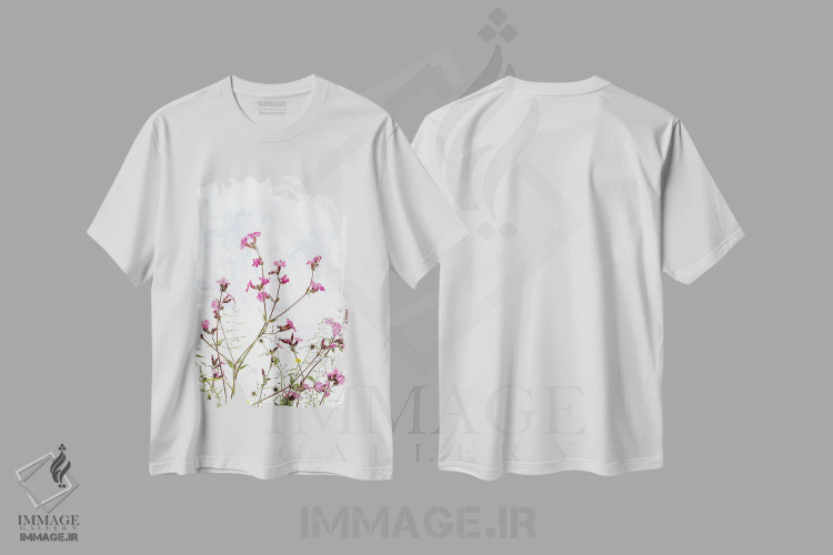 تیشرت سفید طرح دار کامپین صورتی، تزئینی اثر دبورا رِوِل | immage.ir