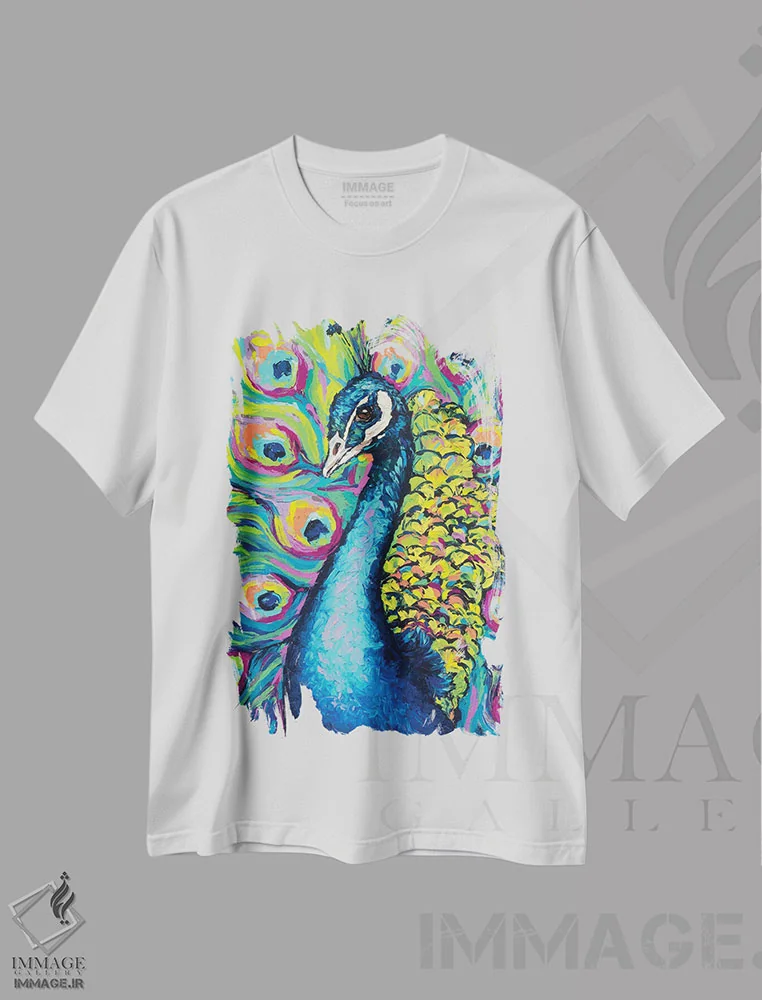 تیشرت سفید طرح دار ژست گیر، هنر فاخر معاصر اثر دروتا کوسی | فروشگاه ایماژ