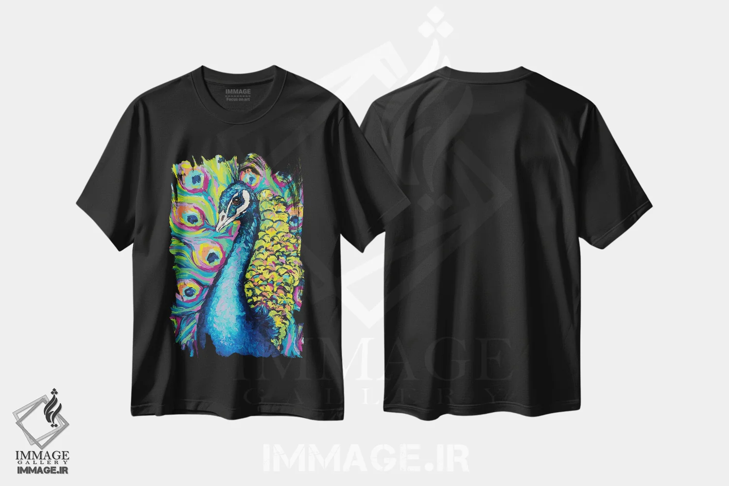 تیشرت مشکی طرح دار ژست گیر، هنر فاخر معاصر اثر دروتا کوسی | immage.ir