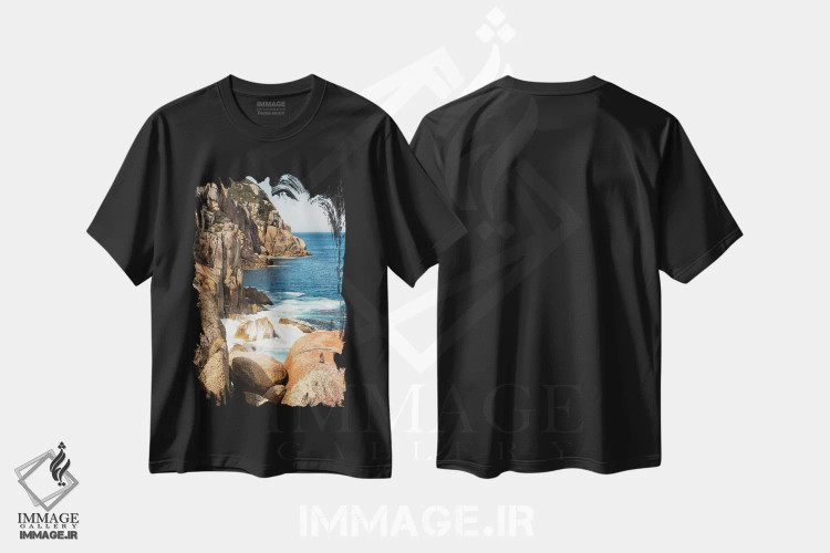 تیشرت مشکی طرح دار آثار تریش دروی - immage.ir