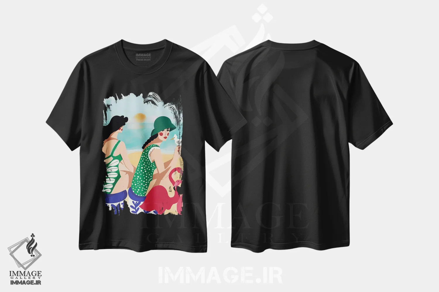 تیشرت مشکی طرح دار عشق تابستانی، دکور بوهمی اثر دینا راژین | immage.ir