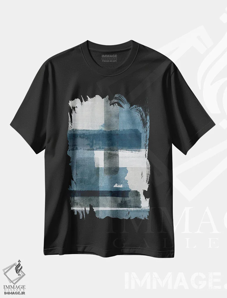 تیشرت مشکی طرح دار شوک فرهنگی، آبستره اثر دنیس براون | فروشگاه ایماژ