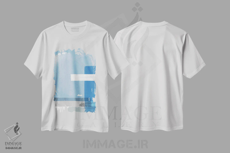 تیشرت سفید طرح دار سفر، آبستره اثر دنیس براون | فروشگاه ایماژ