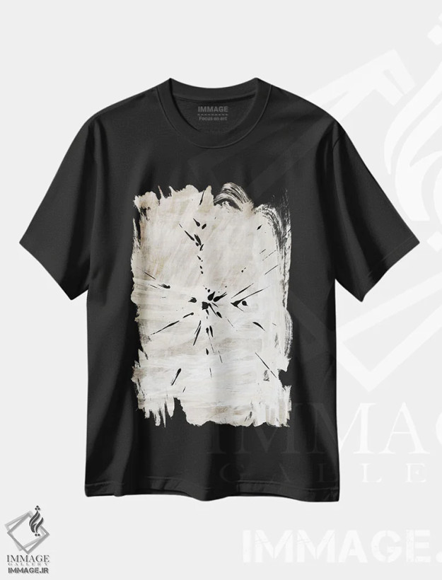 تیشرت مشکی طرح دار مشکی مینیمال اثر دنیس براون | فروشگاه ایماژ