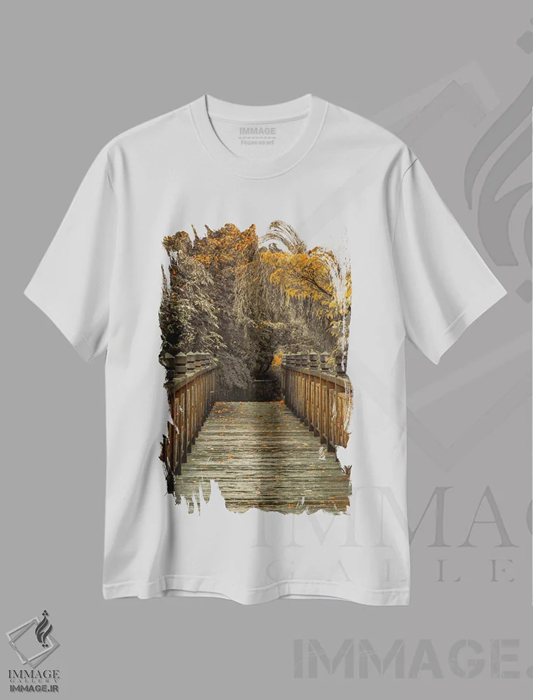 تیشرت سفید طرح دار آن سوی پل، دکور تعطیلات اثر دان شوارتز | immage.ir