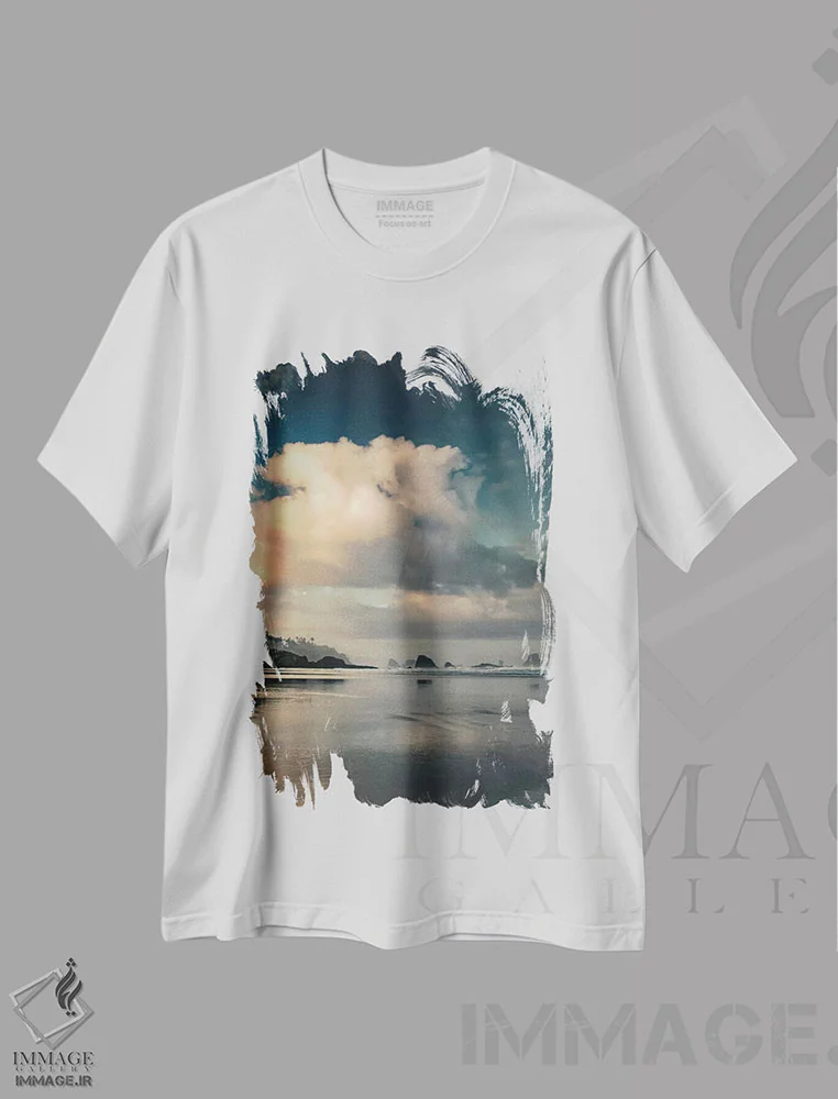 تیشرت سفید طرح دار صبح هوای صاف، مدیوم اثر دان شوارتز | فروشگاه ایماژ