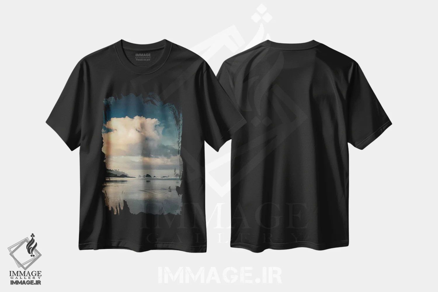 تیشرت مشکی طرح دار صبح هوای صاف، مدیوم اثر دان شوارتز | immage.ir