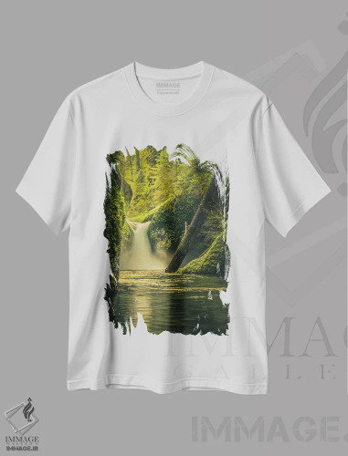 تیشرت سفید طرح دار آبشار پانچ بول، مدیوم اثر دان شوارتز | فروشگاه ایماژ