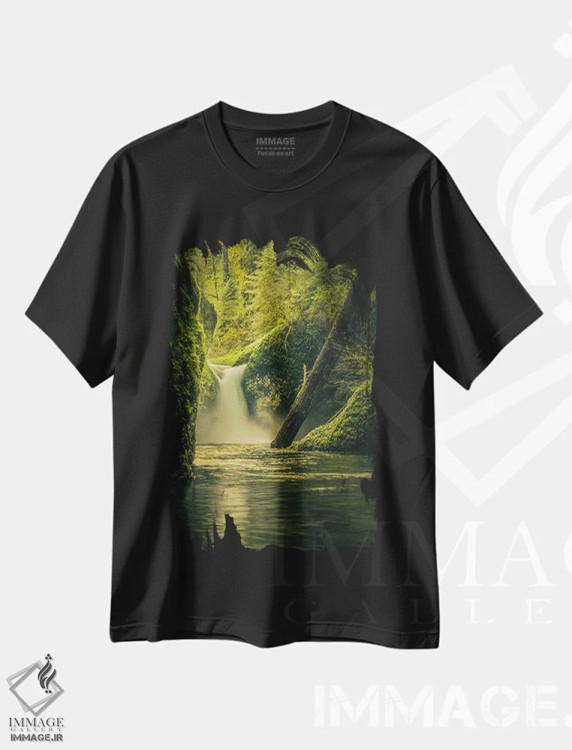تیشرت مشکی طرح دار آبشار پانچ بول، مدیوم اثر دان شوارتز | immage.ir