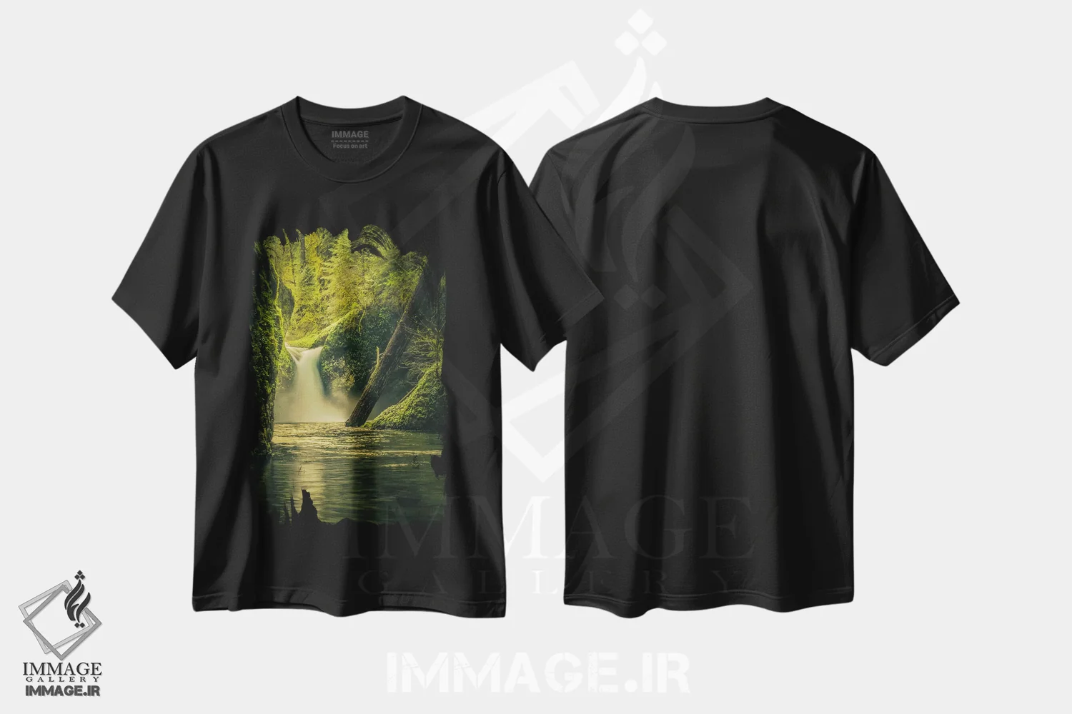 تیشرت مشکی طرح دار آبشار پانچ بول، مدیوم اثر دان شوارتز | immage.ir