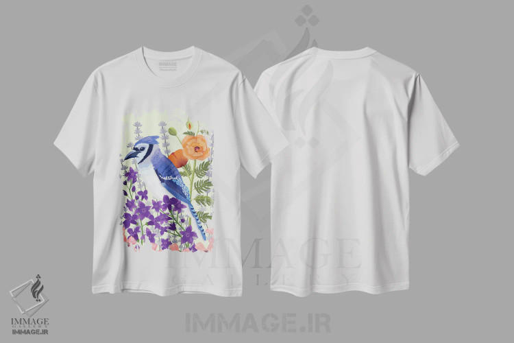 تیشرت سفید طرح دار جنگل جادویی، مدیوم اثر دارلین سیل | immage.ir