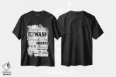 تیشرت مشکی طرح دار قوانین رختشویی اثر دنیلا سانتیاگو | فروشگاه ایماژ