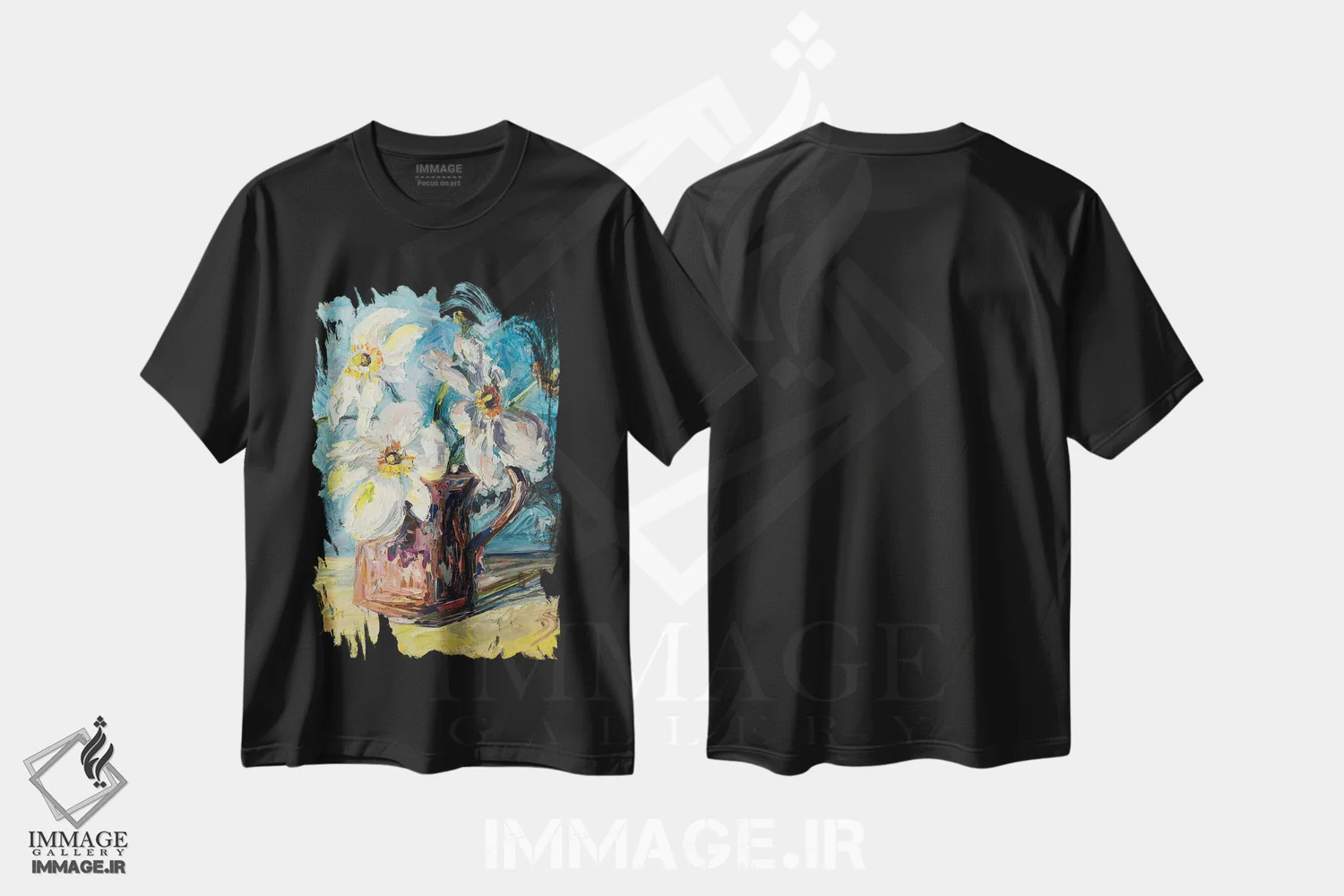 تیشرت مشکی طرح دار متعادل شده با زمان، دکور معاصر اثر دانا سورکینا | immage.ir