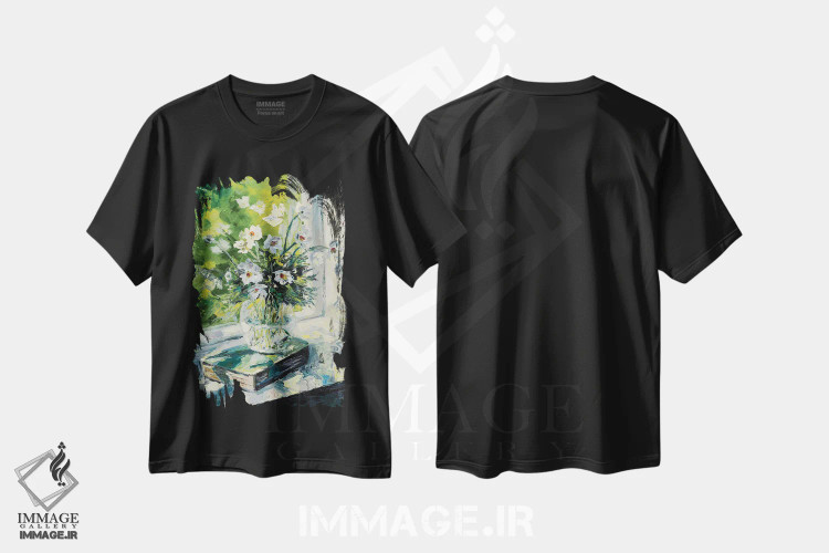 تیشرت مشکی طرح دار زندگی در رؤیا، دکور معاصر اثر دانا سورکینا | immage.ir