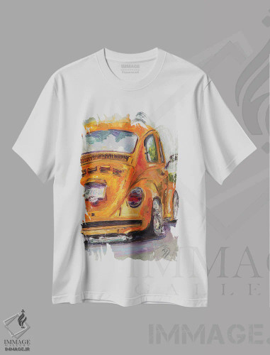 تیشرت سفید طرح دار زیر پوشش، دکور معاصر اثر دانا سورکینا | فروشگاه ایماژ