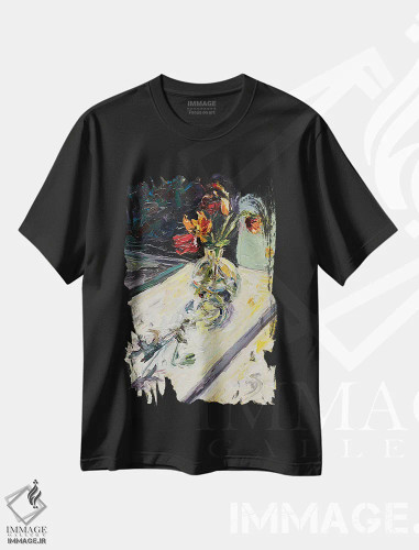 تیشرت مشکی طرح دار دو ر می، دکور معاصر اثر دانا سورکینا | فروشگاه ایماژ