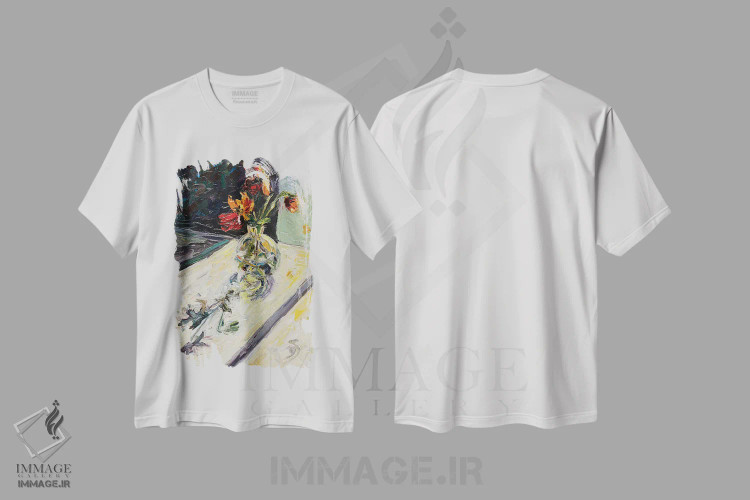 تیشرت سفید طرح دار دو ر می، دکور معاصر اثر دانا سورکینا | immage.ir
