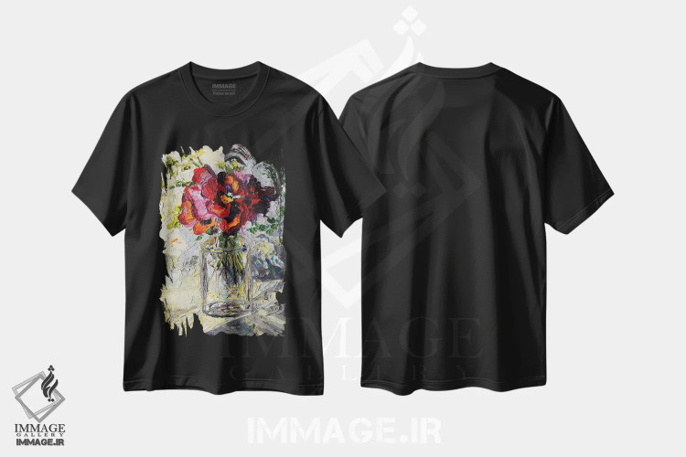 تیشرت مشکی طرح دار مصمم به شنیده شدن، دکور معاصر اثر دانا سورکینا | immage.ir