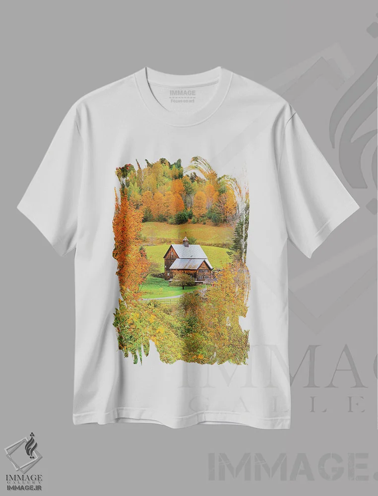 تیشرت سفید طرح دار اسلیپ هالو، دکور روستایی اثر دن اسپرول | immage.ir
