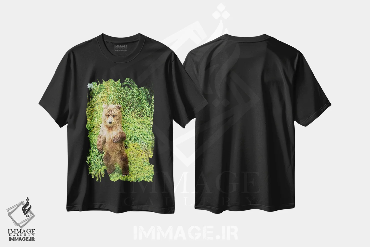 تیشرت مشکی طرح دار آثار دیزاین پیکس - فروشگاه ایماژ