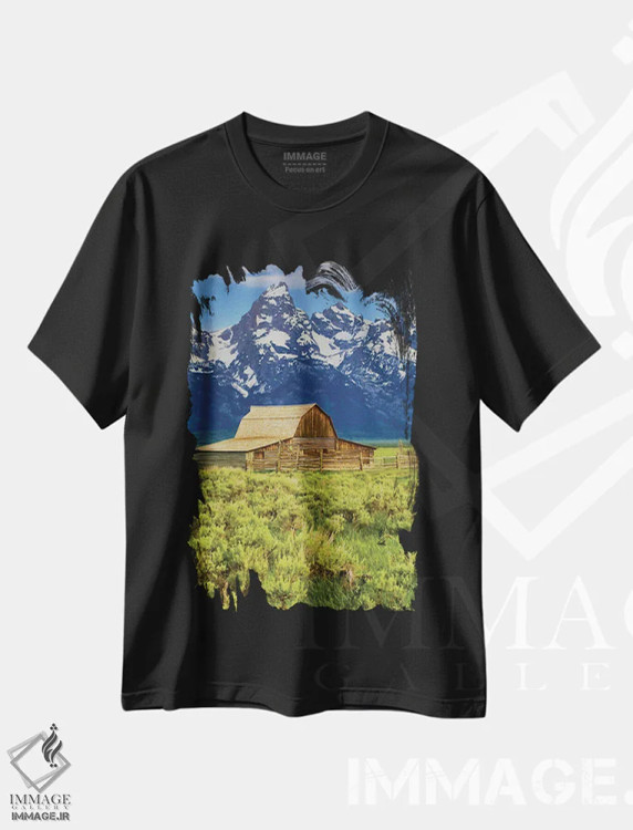 تیشرت مشکی طرح دار انبار مولتون، مدیوم اثر دن اسپرول | فروشگاه ایماژ