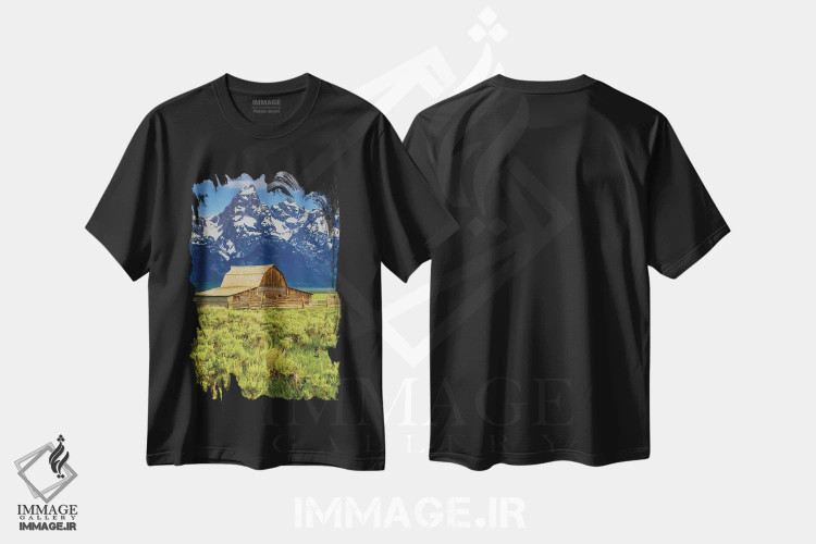 تیشرت مشکی طرح دار انبار مولتون، مدیوم اثر دن اسپرول | فروشگاه ایماژ