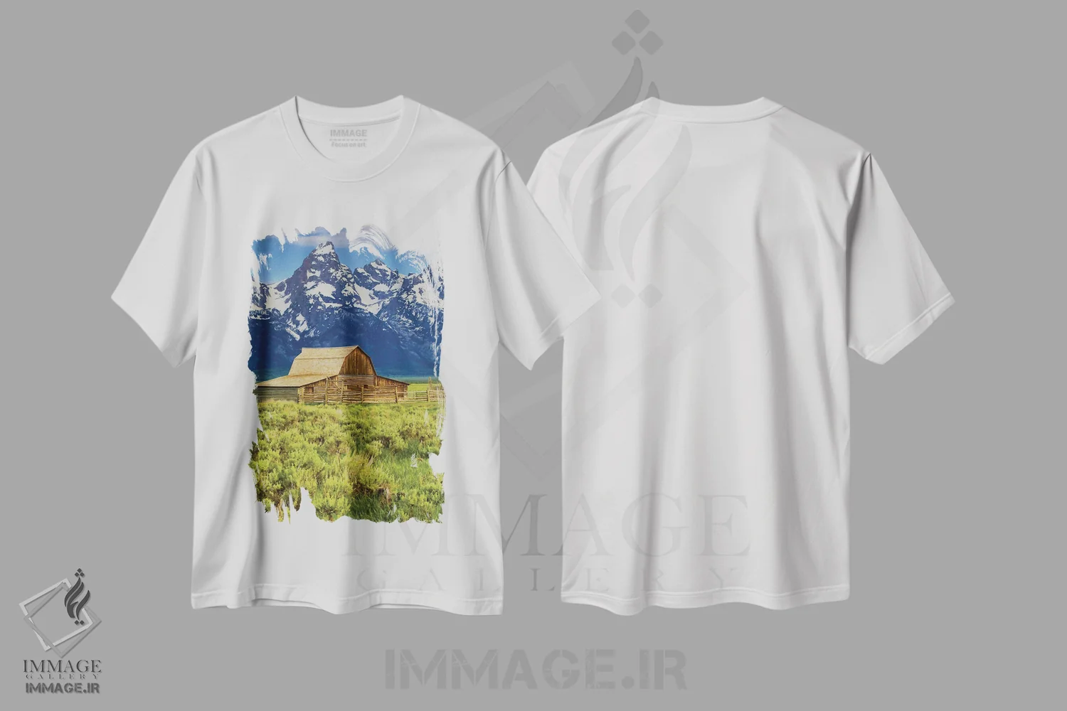 تیشرت سفید طرح دار انبار مولتون، مدیوم اثر دن اسپرول | immage.ir