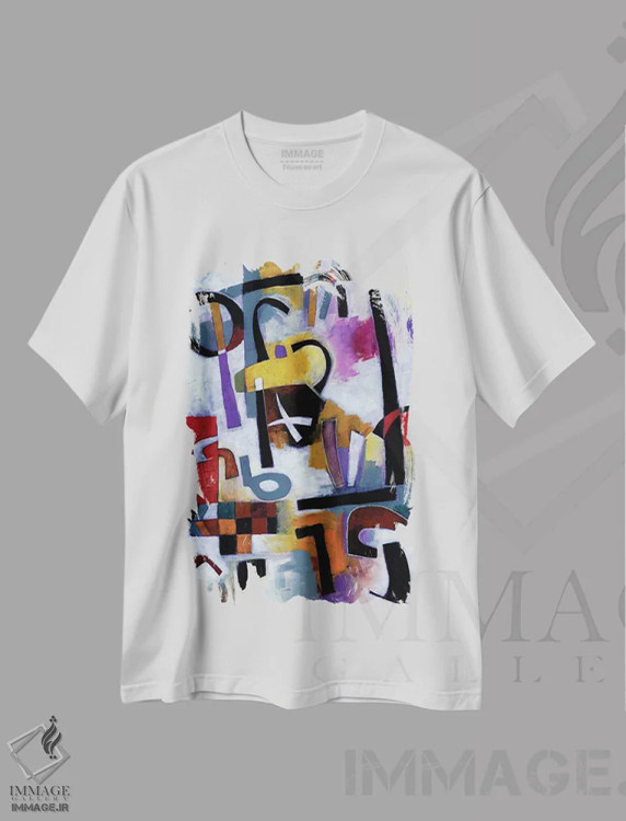 تیشرت سفید طرح دار کافه کلچ اثر داگلاس سیمونسون | immage.ir