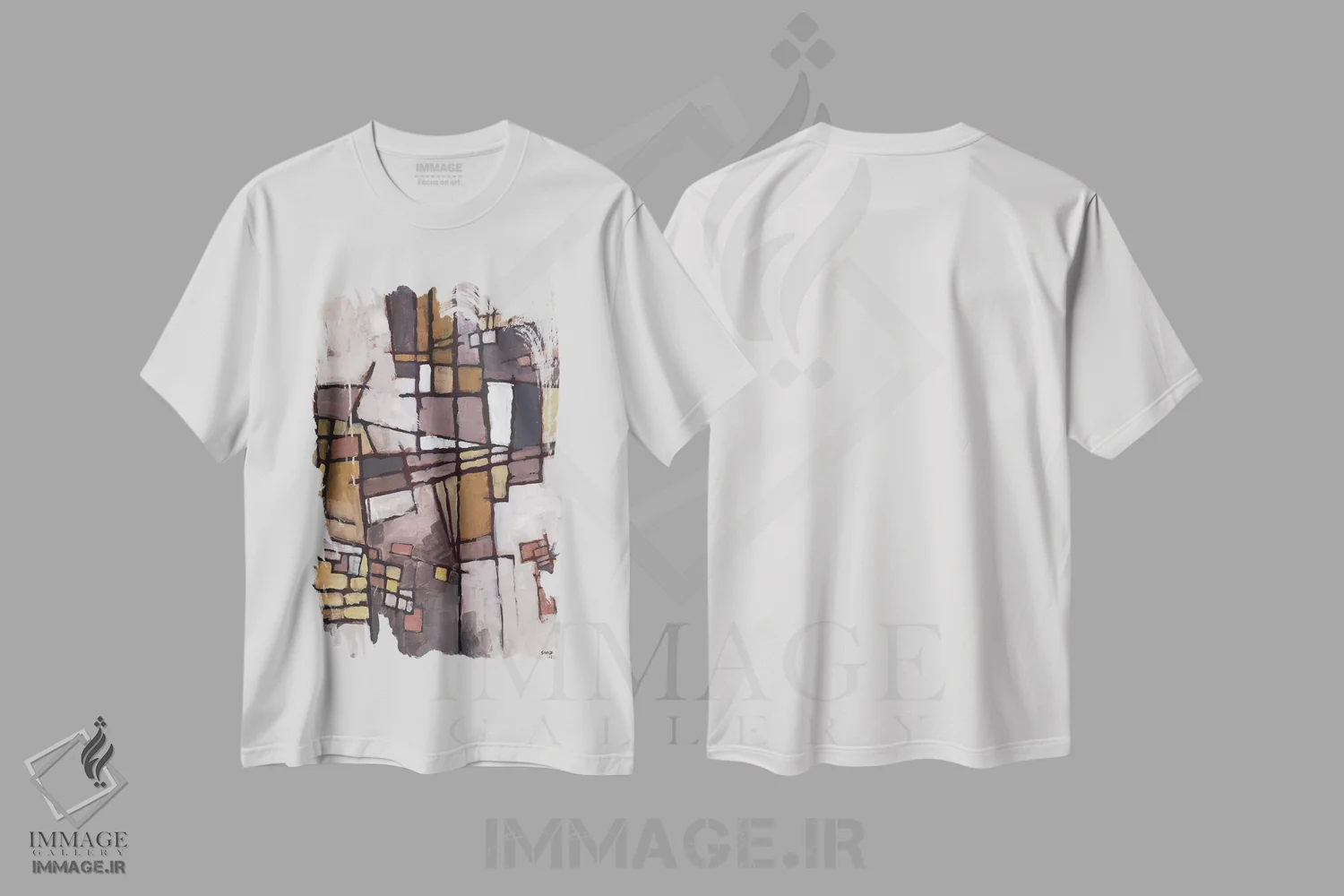 تیشرت سفید طرح دار سوء داوری اثر داگلاس سیمونسون | فروشگاه ایماژ