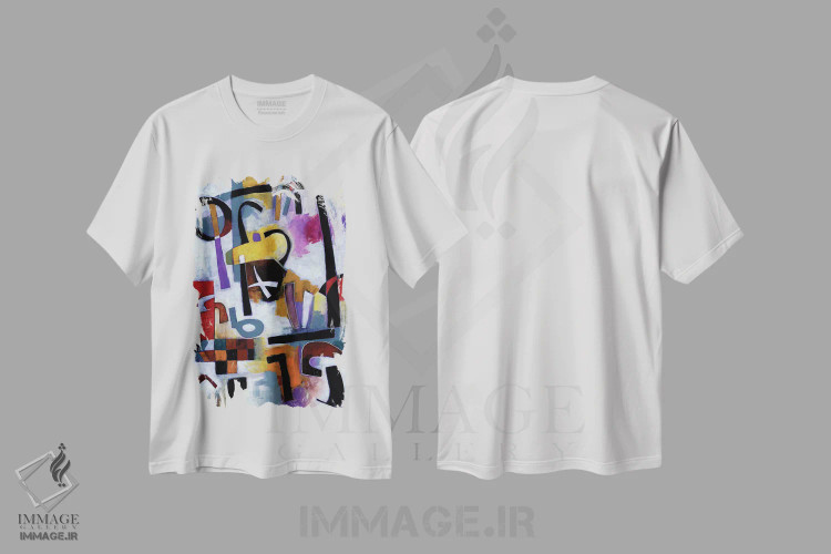 تیشرت سفید طرح دار کافه کلچ اثر داگلاس سیمونسون | immage.ir