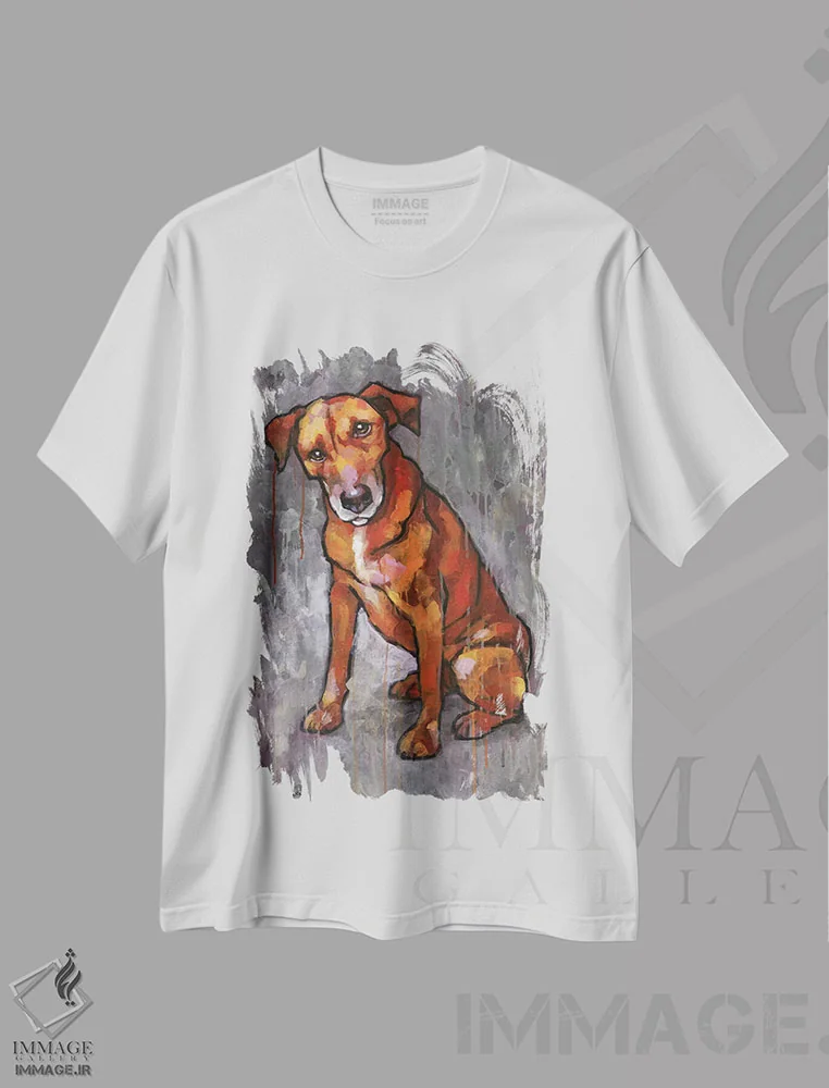 تیشرت سفید طرح دار رایلی، هنر فاخر معاصر اثر داگلاس سیمونسون | immage.ir