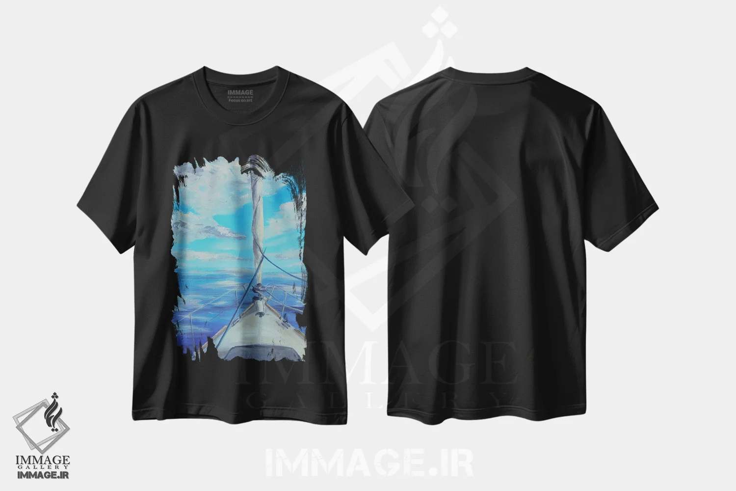 تیشرت مشکی طرح دار دوردست، دکور معاصر اثر دینا آسه وا | immage.ir