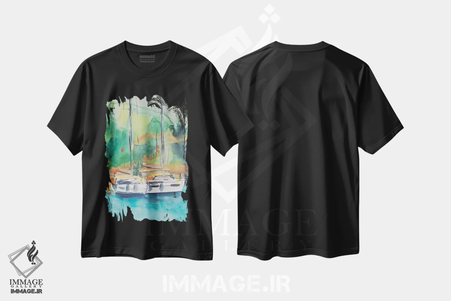 تیشرت مشکی طرح دار ما دو نفر، دکور معاصر اثر دینا آسه وا | immage.ir