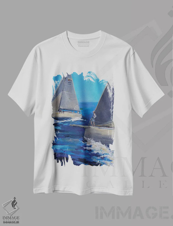 تیشرت سفید طرح دار رولکس جیراگلیا، دکور معاصر اثر دینا آسه وا | immage.ir
