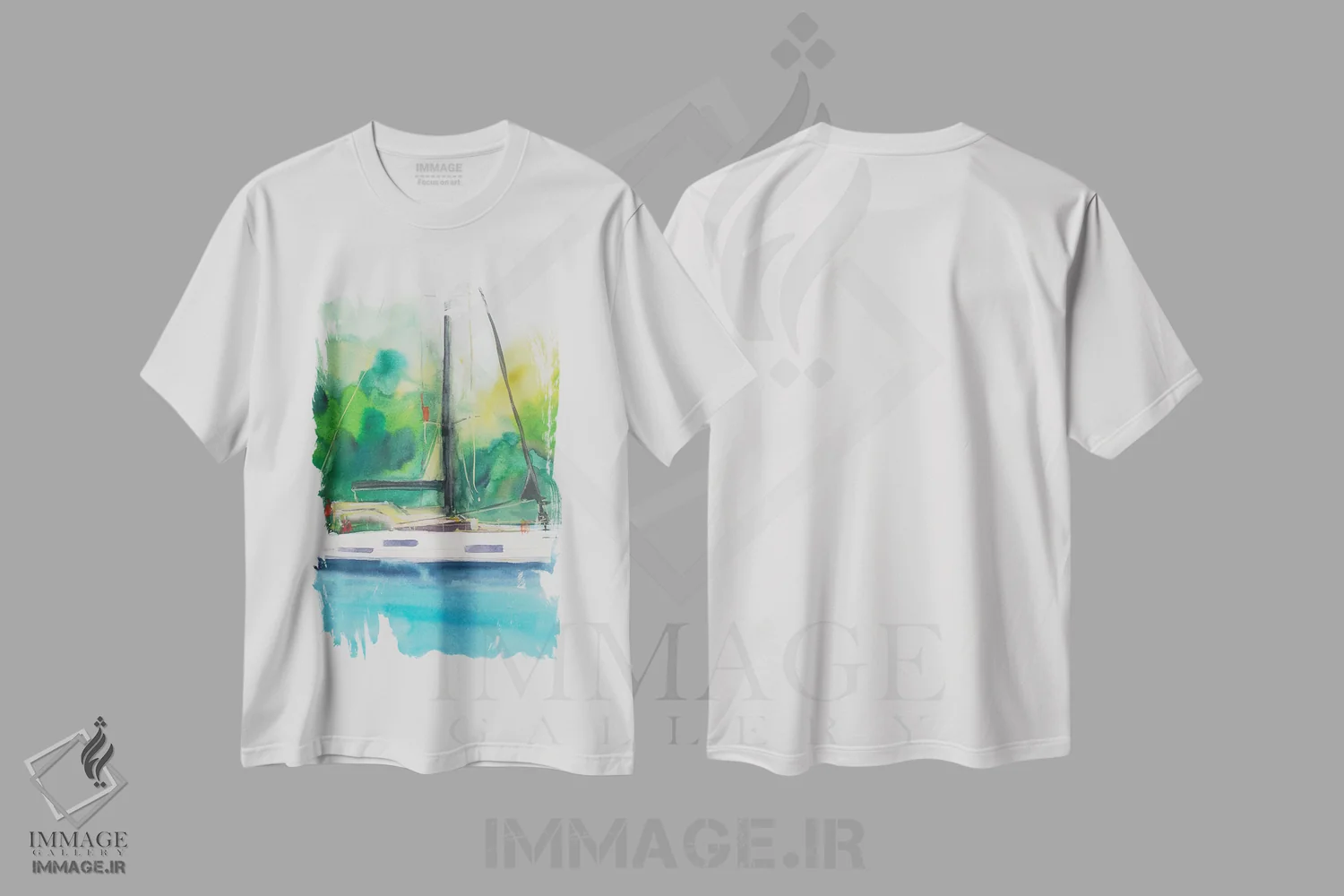 تیشرت سفید طرح دار چه نوع قایق تفریحی داری؟، دکور معاصر اثر دینا آسه وا | فروشگاه ایماژ