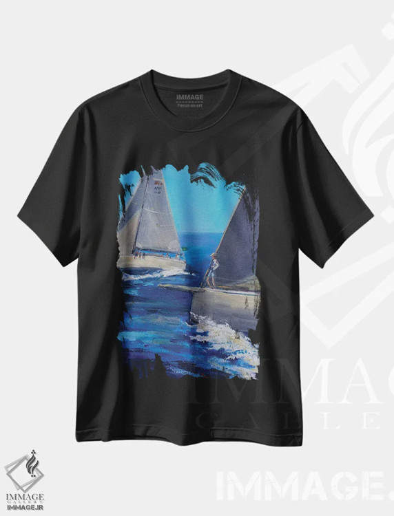تیشرت مشکی طرح دار رولکس جیراگلیا، دکور معاصر اثر دینا آسه وا | فروشگاه ایماژ