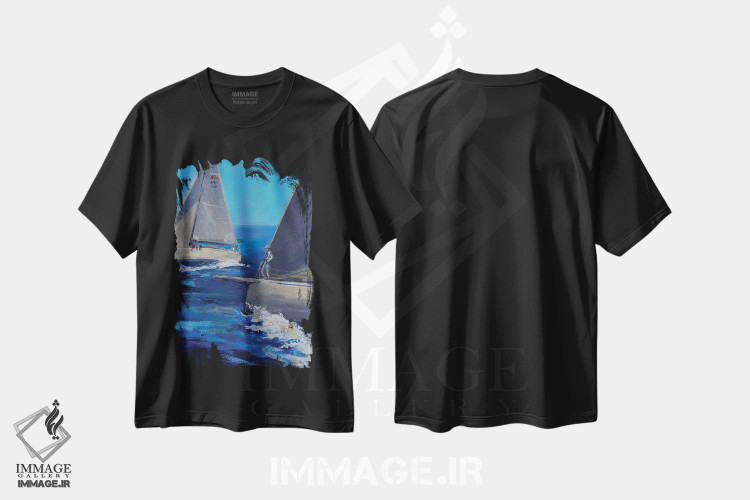 تیشرت مشکی طرح دار رولکس جیراگلیا، دکور معاصر اثر دینا آسه وا | فروشگاه ایماژ