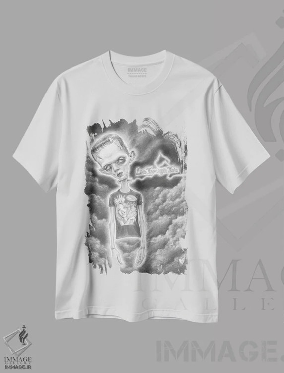 تیشرت سفید طرح دار فرانکن هول: زنده بمان از این ماجرا، دکوراسیون جایگزین اثر داستین بیلرد | immage.ir