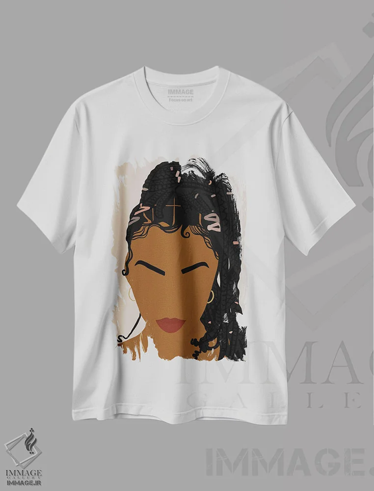 تیشرت سفید طرح دار رؤیا، هنر آمریکایی آفریقایی تبار اثر دستینی دارسل | immage.ir