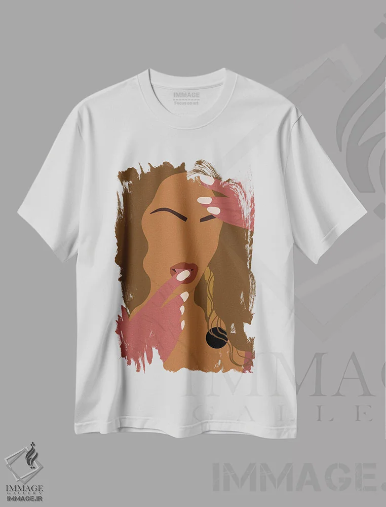 تیشرت سفید طرح دار اینترنت بیانسه، هنر آمریکایی آفریقایی تبار اثر دستینی دارسل | immage.ir