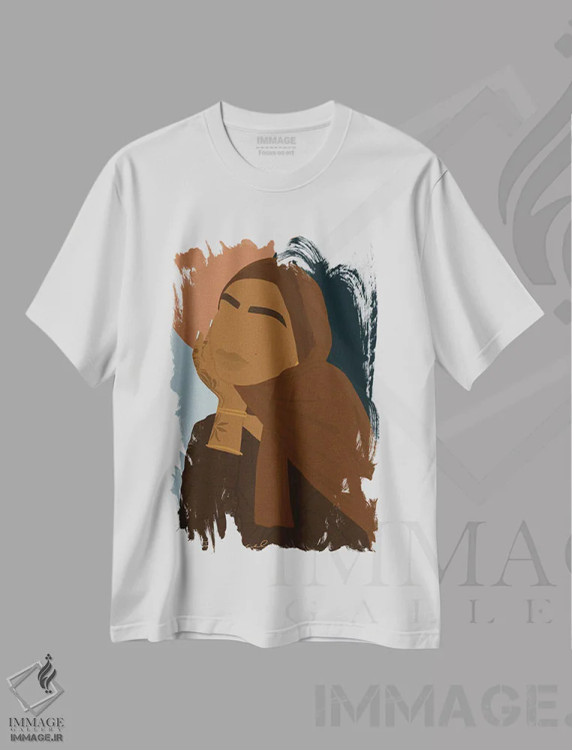 تیشرت سفید طرح دار دختران سیاه در همه راه ها، هنر آمریکایی آفریقایی تبار اثر دستینی دارسل | immage.ir