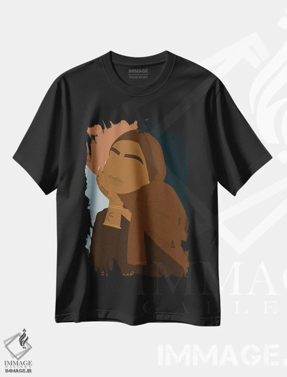 تیشرت مشکی طرح دار دختران سیاه در همه راه ها، هنر آمریکایی آفریقایی تبار اثر دستینی دارسل | فروشگاه ایماژ