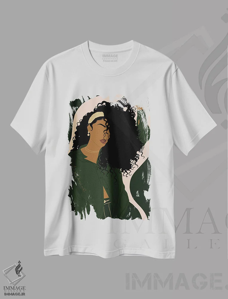 تیشرت سفید طرح دار وین، هنر آمریکایی آفریقایی تبار اثر دستینی دارسل | immage.ir