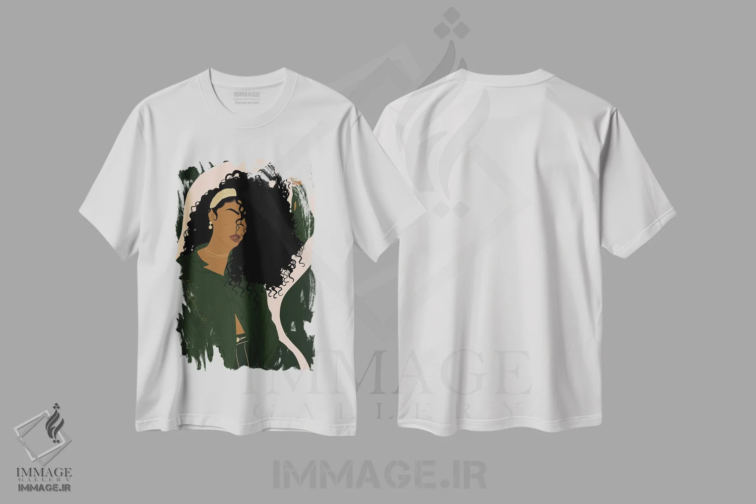 تیشرت سفید طرح دار وین، هنر آمریکایی آفریقایی تبار اثر دستینی دارسل | immage.ir