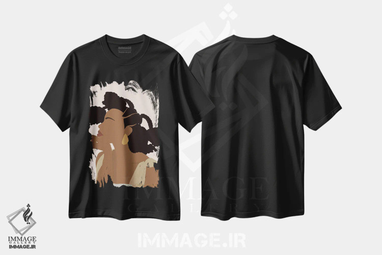تیشرت مشکی طرح دار دجنابا، هنر آمریکایی آفریقایی تبار اثر دستینی دارسل | immage.ir