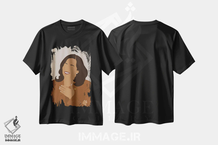تیشرت مشکی طرح دار مالکیت سیاهان، هنر آمریکایی آفریقایی تبار اثر دستینی دارسل | immage.ir