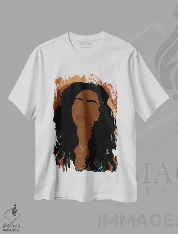 تیشرت سفید طرح دار خنثی های برجسته، هنر آمریکایی آفریقایی تبار اثر دستینی دارسل | immage.ir