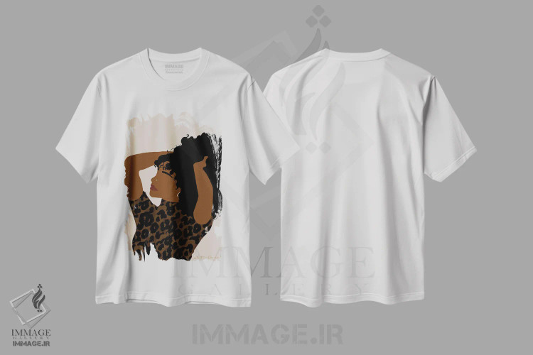 تیشرت سفید طرح دار احساسات دوشنبه، هنر آمریکایی آفریقایی تبار اثر دستینی دارسل | immage.ir