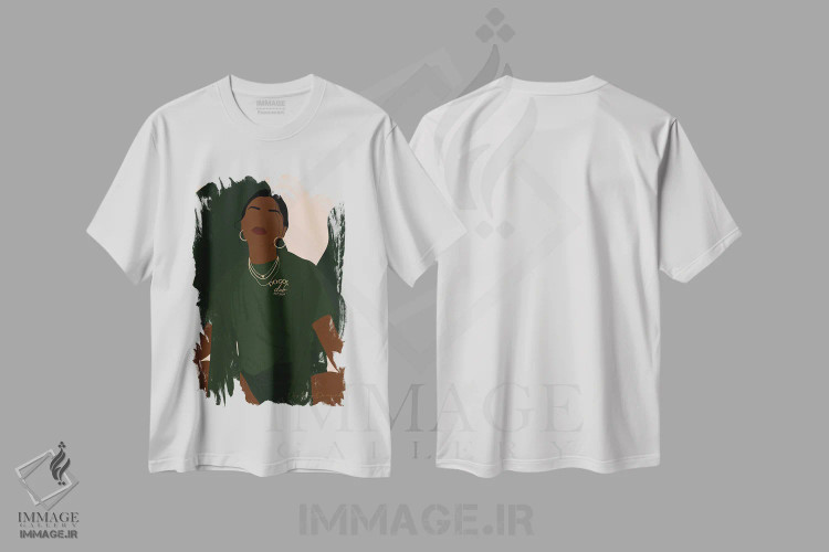 تیشرت سفید طرح دار کار خوب انجام بده، هنر آمریکایی آفریقایی تبار اثر دستینی دارسل | immage.ir